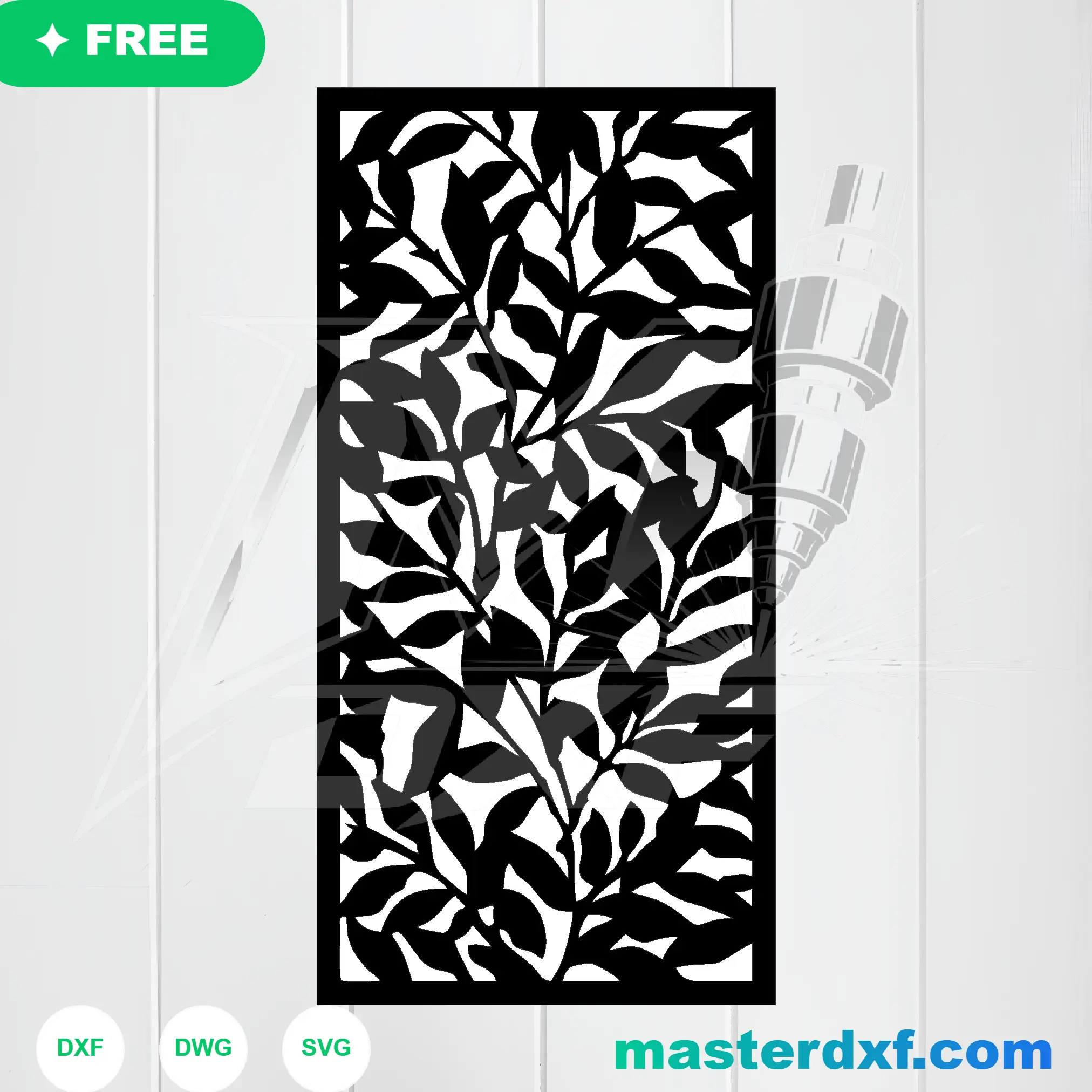 Detailed Leaf Lattice DXF – CNC Woodworking DXF File